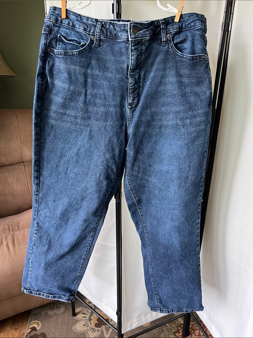 Sonoma Women's Dark Blue Straight-Leg Jeans
